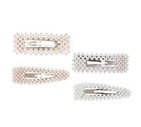 Healvian 4pièces Simple Fashion Hair Clips with Pearl Design for Girls and Women Triangle Rectangle Triangle Rectangle