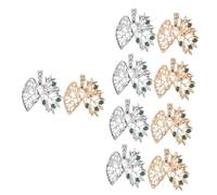 Healvian 5 ensembles Feuille Cœur Accessoires Chemise Accessoires Pour Hommes Broche Design Cœur Broches Anatomie Vêtements Épinglette Broche Cœur Épingle Cœur Broche Châle 2 pièces * 5