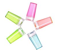 Healvian 5 ensembles Kit Manucure Ongles Tampon Vernis Ongles Fluorescent Silicone Souple pour Nail Art Salon Stamping Pochoir Pratique Portable