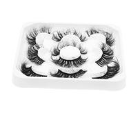Healvian 5 Faux Cils Accessoires de Maquillage Femme Cils Épais et Doux Effet Naturel et Fluffé pour Sorties et
