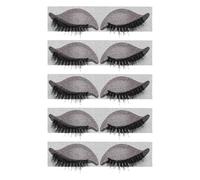 Healvian 5 paires d'autocollants pour faux cils et fards à paupières - Maquillage effet yeux paresseux - Kit fard à paupières et faux cils à appliquer instantanément, idéal pour les fêtes