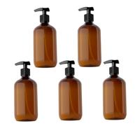 Healvian 5 pièces Bouteilles Pression pour Cosmétiques Lot de Flacons Rechargeables Pratiques pour Gel Lotion et Shampooing Distribution Facile et Étanchéité Renforcée