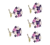 Healvian 5 Pièces Broch d'hortensia revers broche femme point pour les vêtements broche pour vêtements pour femmes boules fleurs Épingle décorative Alliage de zinc