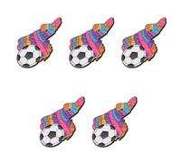 Healvian 5 Pièces Broche Décorative en Alliage Coupe du Monde 2026, Style Piñata, Valeur Commémorative pour Fans de Football Mexique Lors de Fêtes Sportives