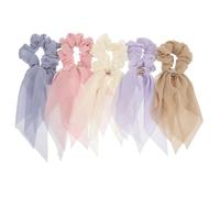 Healvian 5 pièces Chouchous Ruban Satin avec Nœud Accessoires Cheveux Élégants et Filles Élastiques Doux et Extensibles pour et Événements
