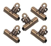 Healvian 5 Pièces Clips Bulldog Vintage Fer Lot de Pinces Organisatrices Métalliques pour Photos Dessins et Documents Accessoires de Bureau et Maison Rétro