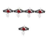 Healvian 5 Pièces Collier Squelette Halloween pour Femme Choker Gothique pour Cosplay et Fête Thématique Accessoire Mode Unique Unique