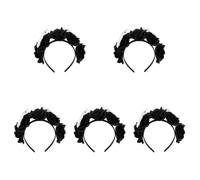 Healvian 5 Pièces Diadème Halloween avec Fleurs et Griffes Blanches Accessoire de Coiffure pour Fête Cosplay et Événements Thématiques