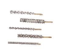 Healvian 5 Pièces épingle à cheveux pinces cheveu hairpin hair pin marivaux pince à x strass coiffe en strass pince à x en cristal pinces à x Alliage de zinc Golden