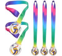 Healvian 5 Pièces Médaille de Dernière Place en Alliage de Zinc avec Ruban en Polyester Argenté, Design Élégant Ajouré, Résistance Ternissement, pour Tournois Scolaires et Compétitions de