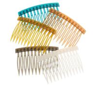 Healvian 5 pièces Peignes à Dents Fines Anti-glisse Accessoires Coiffure pour Femmes et Filles Outils de Style pour Frange Gris Foncé Jaune Thé Blanc Marron