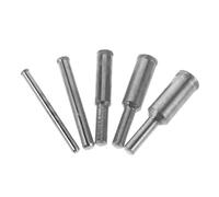 Healvian 5 Pièces Tête de Meulage en Émeri Argentée pour Perles Creuses, Résistante à L'usure, Forme Sphérique Concave, Fabrication de Bijoux en Ambre et Pierres