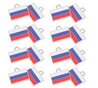 Healvian 50 Breloques Drapeau Russe en Alliage Métal Pendentifs Vintage pour Création de Bijoux DIY Décorations à Suspendre pour Bracelets Colliers et Porte-Clés Accessoires Légers et