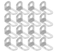 Healvian 50 Équerres d'angle en Acier Blanc Zincé, Supports Métalliques pour Étagères, Petit Support D'étagère Ajustable 90° pour Placard, Meuble Cuisine, Lot de 50 Pièces