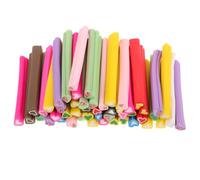 Healvian 50 Pièces cannes d'argile coupe personnalisable 3d nail art cannes tiges de manucure autocollant ongle autocollants d'art d'ongle art des ongles bricolage pâte polymère fruit
