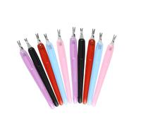 Healvian 50 pièces Dead Skin Fork Set Cuticle Peeler Scrapers U Shaped Stainless Steel Nail Art Tool Portable For Precise Dead Skin Removal