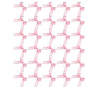 Healvian 50 Pièces Mini Nœuds Faciles à Appliquer pour Décoration de Présents en Satin Rose pour Scrapbooking et Décoration de Fleur