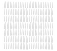 Healvian 500 Pièces de Faux Ongles Ballerine en Abs, Conseils Couvrants Forme Cercueil, Adaptés à Différentes Tailles de Doigts, Amovibles pour Salon Professionnel et DIY Maison