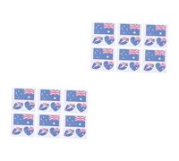 Healvian 50feuilles Autocollants De Visage Temporaire Drapeau National Étanche Éphémères Pour Événements Australie