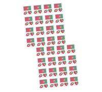 Healvian 50feuilles Autocollants Temporaire Imperméables De Drapeaux Nationaux Éphémères Pour Événements Supporter Décoration Pour Compétitions Et Festivals