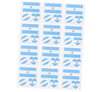 Healvian 50feuilles Autocollants Temporaires De Drapeau National Étanches De Visage Pour Supporter Événements Autocollants De Fan Amoureux Sport Argentine