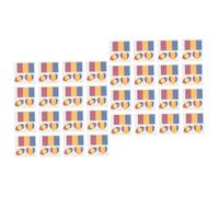 Healvian 50feuilles Temporaires Étanches Autocollants De Drapeau National Pour Fans De Sport Décalques Patriotiques Pour Événements