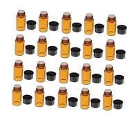 Healvian 50pièces Bouteilles De Voyage Vides Verre Marron Pour Cosmétiques Contenants De Maquillage Rechargeables Distributeurs Hermétiques Sans Fuite