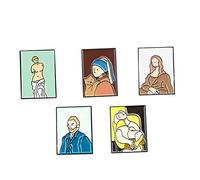 Healvian 5pièces Broches Décoratives De Dessinateur Lot Portraits De Personnages Célèbres Pour Vêtements Et Accessoires