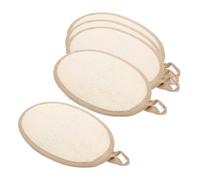 Healvian 5pièces Éponges Loofah Naturelles Exfoliantes Forme Ovoïde pour Corps Visage Lot pour Douche Bain