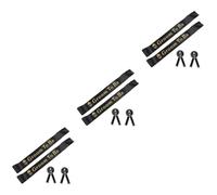 Healvian 6 Ensembles ceinture pour la fête de fiançailles de mariée fierté faire la fête broder ceintures en tissu ceinture d'étiquette du futur marié Chiffon Black