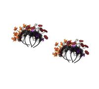 Healvian 6 Pièces Bandeaux Halloween Citrouille Vampire Crâne Accessoires Festifs et Portables pour Costume Fête Cosplay Adultes Garçon Fille