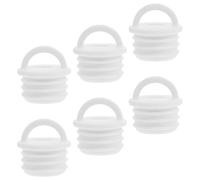 Healvian 6 Pièces Bouchon D'étanchéité en Caoutchouc Blanc Contrôle de Flux, Accessoire de Vidange pour Seau à Serpillière pour Évier et Bac à Eau