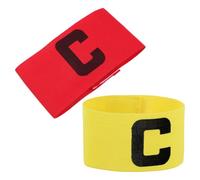 Healvian 6 Pièces Brassard de Capitaine de Football Unisexe en Nylon Élastique Ajustable pour Entraînement et Matchs Officiels Design Haute Visibilité Confortable et Facile à Nettoyer