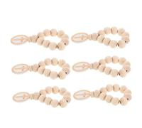 Healvian 6 Pièces Chapelet pour Baptême avec Croix Perles Polies Main Cadeau Religieux pour Baptêmes et Premières Communions Pochette Organza Blanche