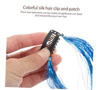 Healvian 6 pièces Extensions Hair Tinsel Brillantes Mélangées Or pour Fêtes Cosplay Durable et Facile à Coiffer
