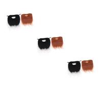 Healvian 6 Pièces Fausse Barbe et Moustache Simulation Cosplay Noir et Marron Accessoire de Déguisement Halloween pour Soirée Thématique et Fête