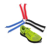 Healvian 6 pièces Lacets Élastiques à Ressort pour Baskets Adultes Lacets sans Nouage Confortables et Extensibles Noir Rouge Bleu pour Chaussures Décontractées