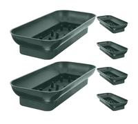 Healvian 6 Pièces Lot de 6 Bases Rectangulaires en Plastique Vert pour Composition de Fleur, Supports Stables pour Centres de Table, Porte-boue Floral Décoration D’église et Événements