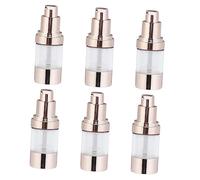Healvian 6 Pièces Lot de Flacons Cosmétiques Plastique Bouteilles Lotion Rechargeables Légères et Étanches pour Voyage et Activités Extérieures