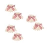 Healvian 6 Pièces Manchette en Dentelle sans Doigts Rose pour Femmes, | Léger et Respirant, Accessoire Polyvalent pour Événements Spéciaux, Mariage, Thé, Bal Masqué et Halloween
