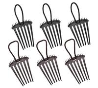 Healvian 6 Pièces Peigne Cheveux Élastique Pour Femme Set De Peignes à Cheveux Avec Bande Élastique Bosses Pour Insertion Volume