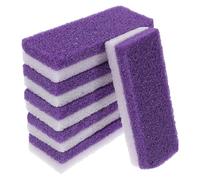 Healvian 6 pièces Pierre Exfoliante pour Râpe Manuelle Anti-callosités Outil Pédicure Portable pour Enlever Peau Sèche et Dure Soin et Confortable Couleur Violette
