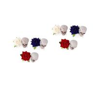 Healvian 6 Pièces Pince à Cheveux Autre Pince à Cheveux Squelette D'halloween Drôle Épingles à Cheveux Goth Dessin Fille Horreur Caches Effrayant Plastique