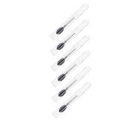 Healvian 6 pièces Pinceaux Silicone pour et Ombres à Paupières Applicateurs de Masque Pratiques Outils de Beauté Femme Poignée Confortable Noir