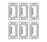 Healvian 6 Pièces Plaque de Réparation Métallique en Acier Inoxydable Support de Renfort de Porte D'entrée Remplisseur de Gâche de Porte Petite Taille 15mm Kit de Renforcement