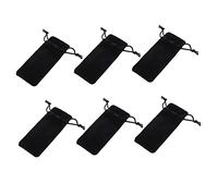 Healvian 6 pièces Pochette Noir Sac de Rangement Pratique pour Bijoux et Cosmétique pour Voyage et Usage