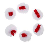 Healvian 6 Pièces Puff de Maquillage Doux Rond Peluche pour Poudre et Fond de Teint Applicateur Lavable et Réutilisable Confortable pour Peau Sensible Portable pour Voyage et Change de