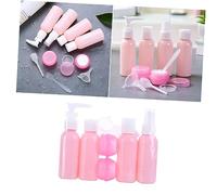 Healvian 6 Pièces Set de Flacons de Voyage Portables Conteneurs Spray pour Parfum Shampooing Lotion et Crème Rose pour Vos Produits de Beauté Déplacement