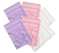 Healvian 6 Pièces Vernis à Ongles Coupe-ongles Outil De Pointage D'art D'ongle Bac à Peinture Conseil Tondeuse Palette De Peinture à L'huile Polit Palettes Gel Planches Mélange Plastique