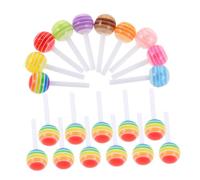 Healvian 60pièces Breloques pour Ongles Sucette Colorées Mini Bijoux de Manucure Forme de Bonbons Accessoires de Décoration pour Ongles